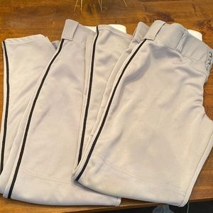 2 pairs youth baseball pants
